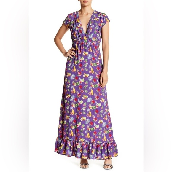 Romeo & Juliet Couture Maxi Floral Dress size Large - Picture 1 of 6